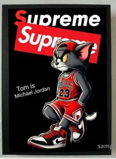 Supreme トムとジェリーTom　Jordanポスターフレーム付き壁掛け⑫