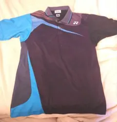 YONEX 襟付きシャツ 黒/青(メンズL)