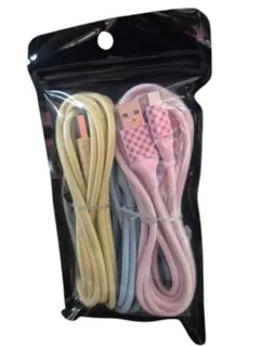 未開封 USB Type-Cケーブル 3本セット イエロー、ピンク、ブルー