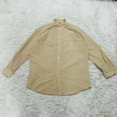 ◆ UNIQLO Uユニクロ ワイドフィット スタンドカラー ストライプシャツ