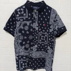 美品 ポロラルフローレン ペイズリー ポロシャツ 現行タグ 半袖 ポニー刺繍