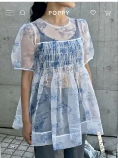 TOILE DE JOUY ORGANDY SHIRRING TUNIC - メルカリ