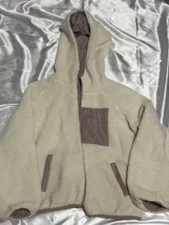 リバーシブルボアジャケット　ピンク