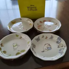 Disney Winnie the Pooh 陶器皿 4枚セット