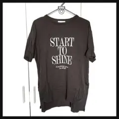 ダークグレーロゴTシャツ　オーバーサイズ