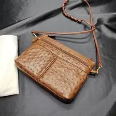 ⭐️美品⭐️香取屋　オーストリッチ ショルダーバッグのサムネイル