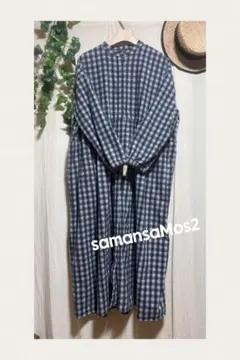 *サマンサモスモス*バンドカラーワンピース