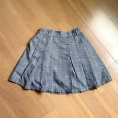 ピンクラテ　グレンチェックのプリーツスカート　インナーパンツ付　140 S