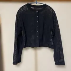 Blue メッシュ カーディガン ブラック Mサイズのサムネイル