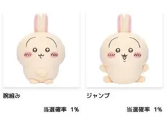 ちいかわ うさぎだらけくじ A賞 超BIGぬいぐるみ 2種 腕組み ジャンプ