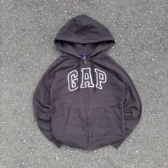 あ*お様 00s oldgap 希少ブラック ロゴ 短丈 ジップパーカー シティ