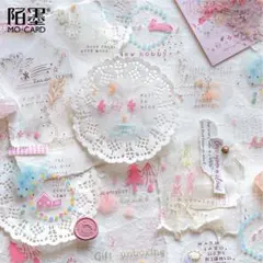 おすすめ✨　コラージュ素材　シール　ステッカー　PETシール　英文字