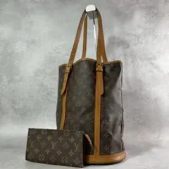 ルイヴィトン モノグラム バケットGM トートバッグ ポーチ付き M42236