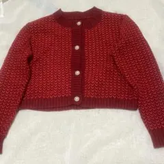 ニット　赤　レッド　L