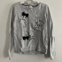 H&Mスパンコール長袖トップス130サイズ