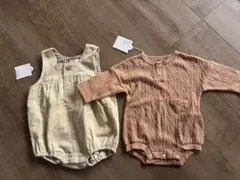 新品アプレレクール【コーデュロイベビーサロペット＆ボディスーツロンパース】