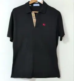 90's Burberry 初期タグ ポロシャツ ブラック Y2K SWAG - メルカリ