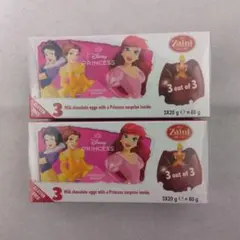 2箱セット　Disney Princess　ミルクチョコレートエッグ　3個入×2