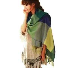 新品未使用☆大判 ストール グリーン