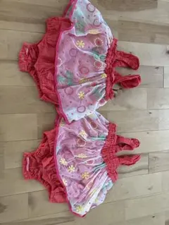 apres les cours花柄刺繍付きロンパース2着セット