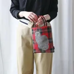 【未使用】松尾ミユキ　Mini bag cat check back　Leo
