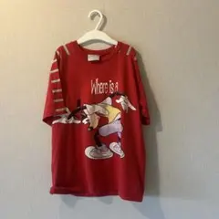 Disney グーフィー Tシャツ キッズ 12 レッド ヴィンテージ風のサムネイル