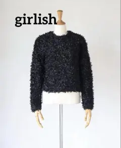 美品girlish St.cecilia モケトップス MOKE TOPS 黒