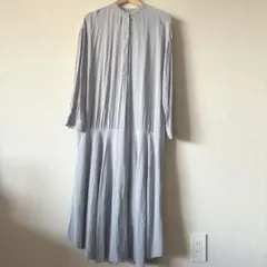 長袖　ロングワンピース　水色　M〜L マタニティ　パジャマ