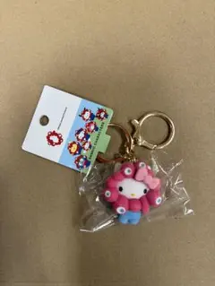 【限定品】万博　キティサンリオ　ミャクミャクなりきり立体マスコットキーホルダー