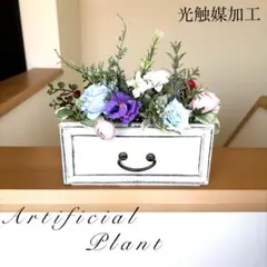 光触媒加工フェイクグリーンウォールグリーン♡窓辺の花たちニコちゃんボックス♡
