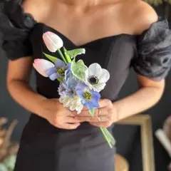 チューリップ×アネモネミニブーケ•*・ブートニア