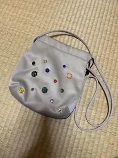 ROSE BUD ビジュー付バッグ　ベージュ