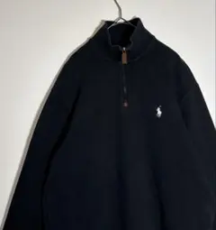 POLObyRalphLauren 刺繍ロゴ　ハーフジップ　スウェット