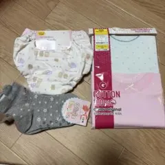 女の子用ショーツと靴下セット 100cm コットン100%