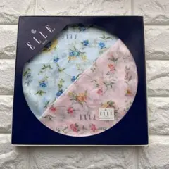 ELLE 花柄ハンカチ　2枚セット