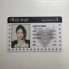 G)I-DLE ミヨン I FEELトレカ ID カード - メルカリ