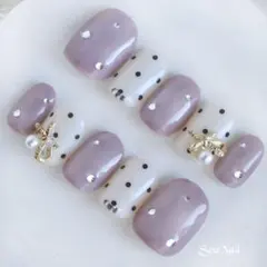 【現品】 ワンホンネイル 韓国ネイル マグネットネイル リボンネイル