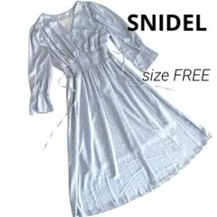 【SNIDEL】ドット柄 フレア袖 ワンピース サイズFREE ロングワンピース