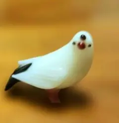 ◆ガラス細工の鳩◆ ミニュチュア 片足折れ ジャンク品