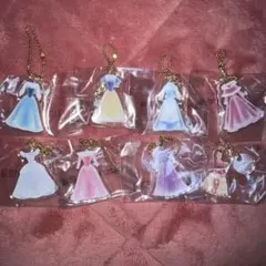 ディズニープリンセス 一番くじ J賞 コスチュームチャーム　8個セット