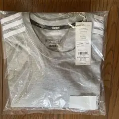 adidas スリーストライプス Tシャツ KWE93 JF3909 グレー L