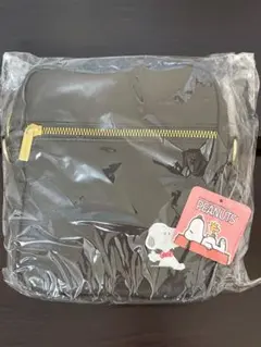 【新品プライズ】スヌーピー　PUショルダーバッグ［ブラック］