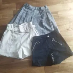 ユニクロほか　キュロットスカート 3点セット