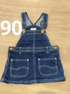 90サイズ　Lee ジャンパースカート　ジャンスカ　デニムオール