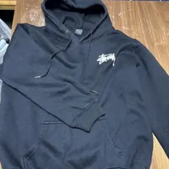 Stussy ブラック フードパーカー