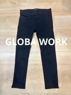 グローバルワーク global work ストレッチスリムパンツ ダークネイビー