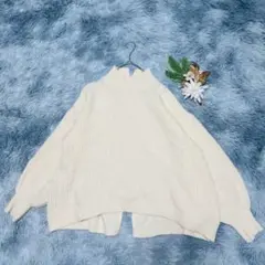 アースミュージックアンドエコロジー (F) バックスリットハイネックニット