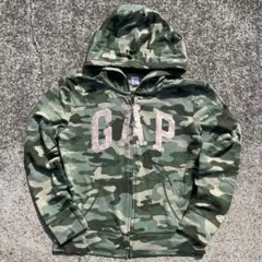GAP パーカー y2k 迷彩 スパンコール フルジップ 平成ギャル
