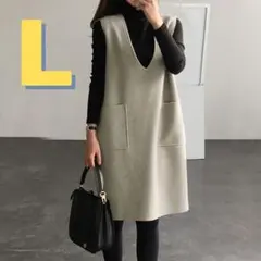 ジャンスカ ジャンパースカート ワンピース オフィス 韓国 デート 2点セット