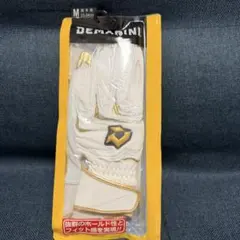 DEMARINI バッティング用手袋 Mサイズ ホワイト/ゴールド